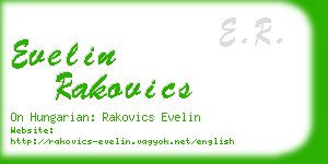 evelin rakovics business card